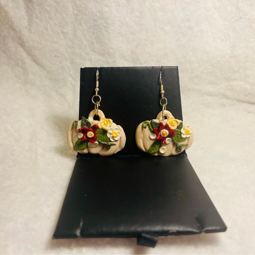 Floral Pumpkin Patch Earrings